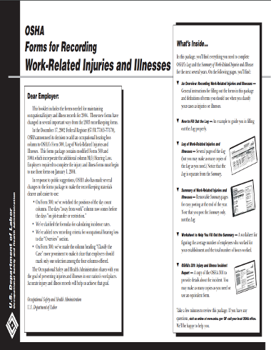 OSHA Form 300 (2004)