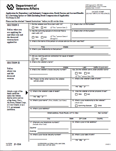 VA 21-534 (2014-2016) | Edit Forms Online | PDFFormPro