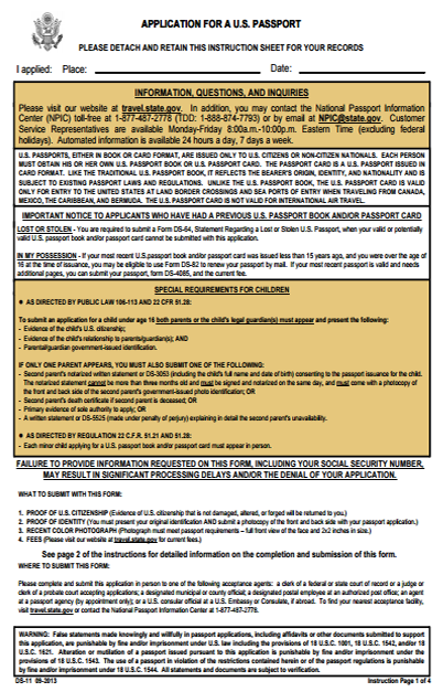 Ds 11 Passport Application 2013 2017 Edit Forms Online Pdfformpro 4642