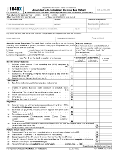 1040X (2016) | Edit Forms Online | PDFFormPro