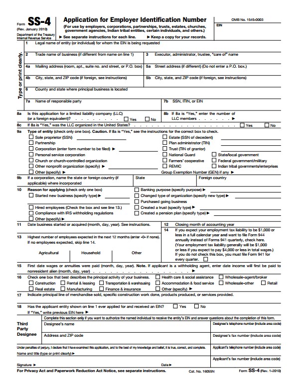 ss-4 form online application