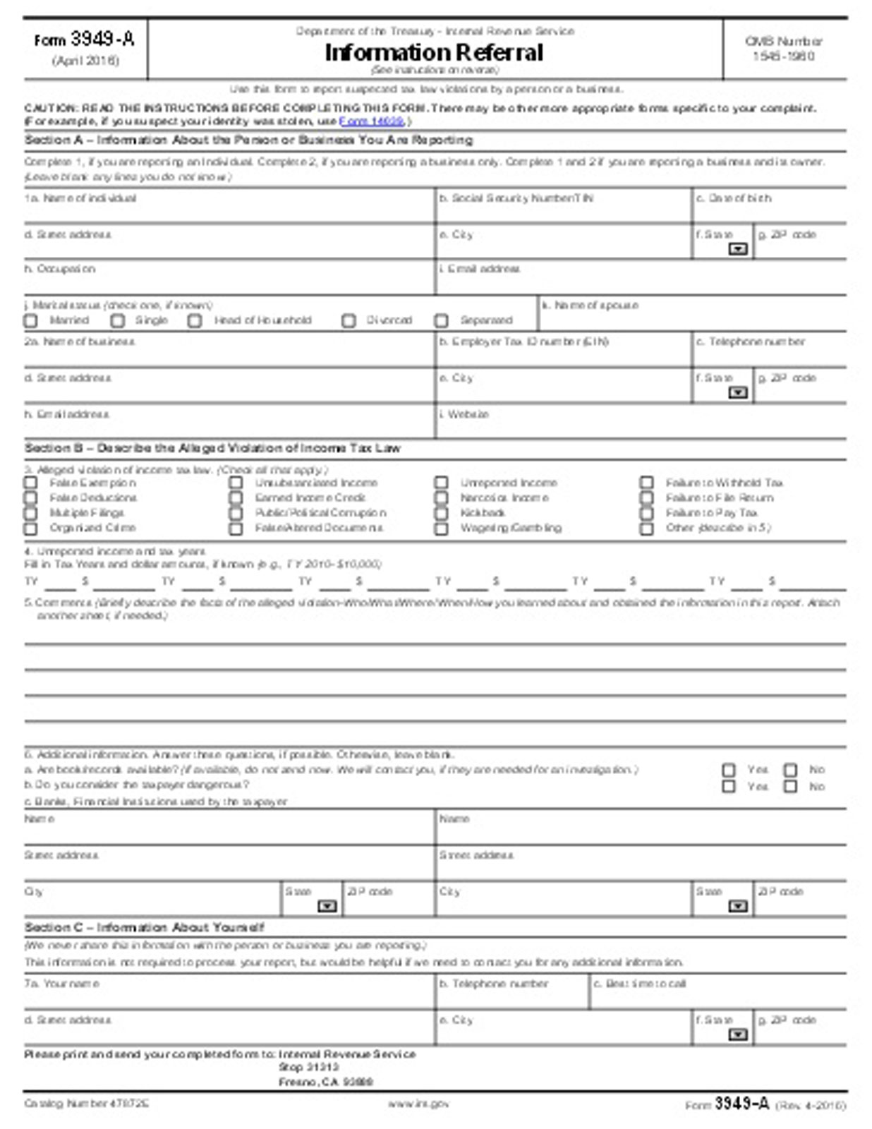 3949a form
